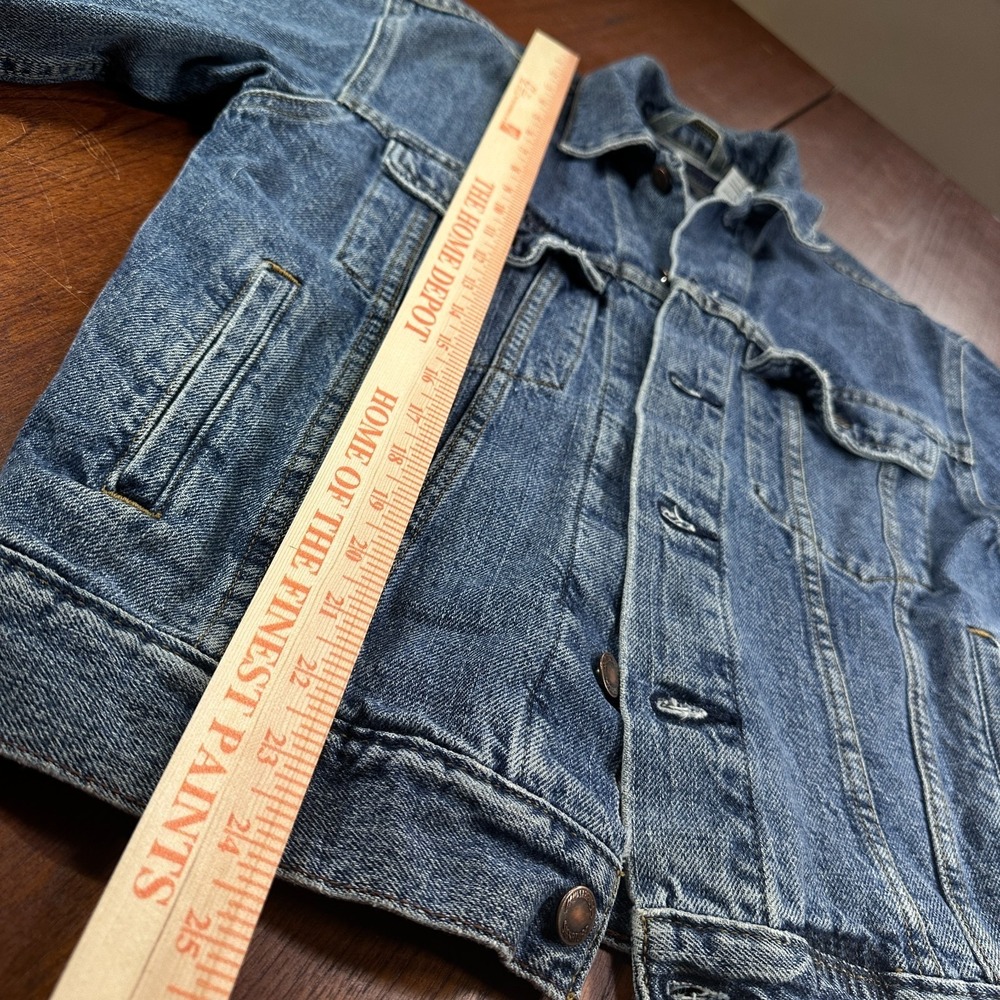 Vintage Levi Strauss Signature Denim Trucker Jacket Sz S Gorpcore Workwear Indie - Picture 9 of 14